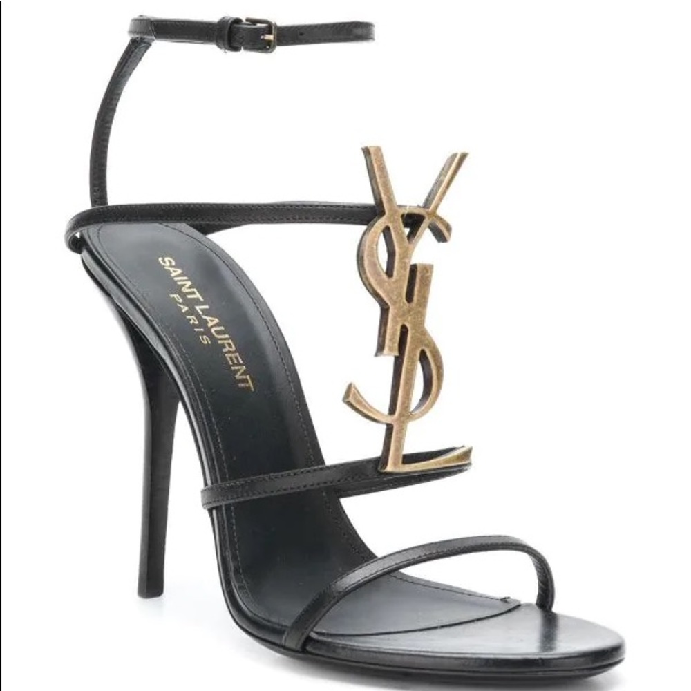 Ysl Cassandra logo  sandals
